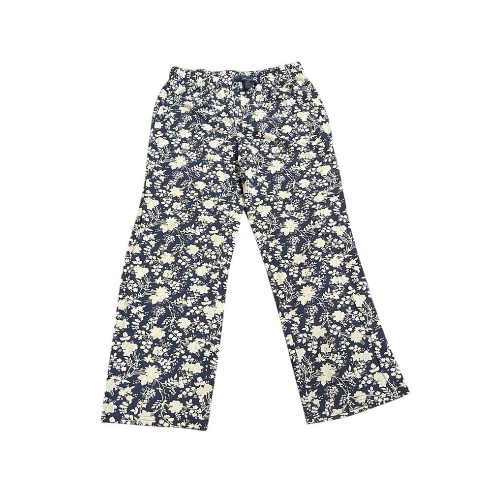 Land's End Floral Print Pajama Pants SZ M Loungewear Sleepwear Casual